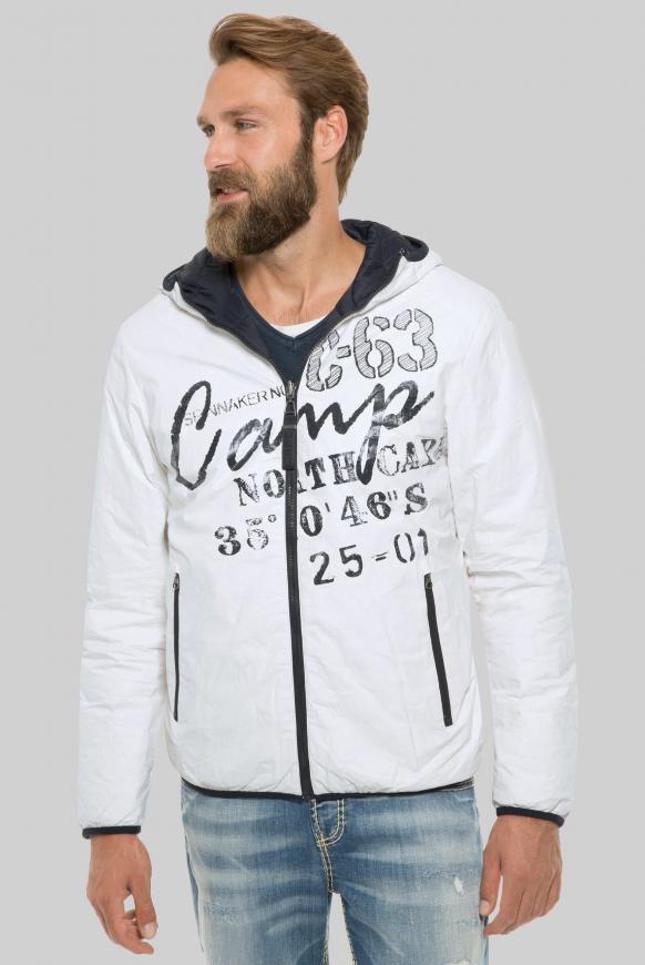 Wendejacke mit Kapuze in Papertouch-Qualität