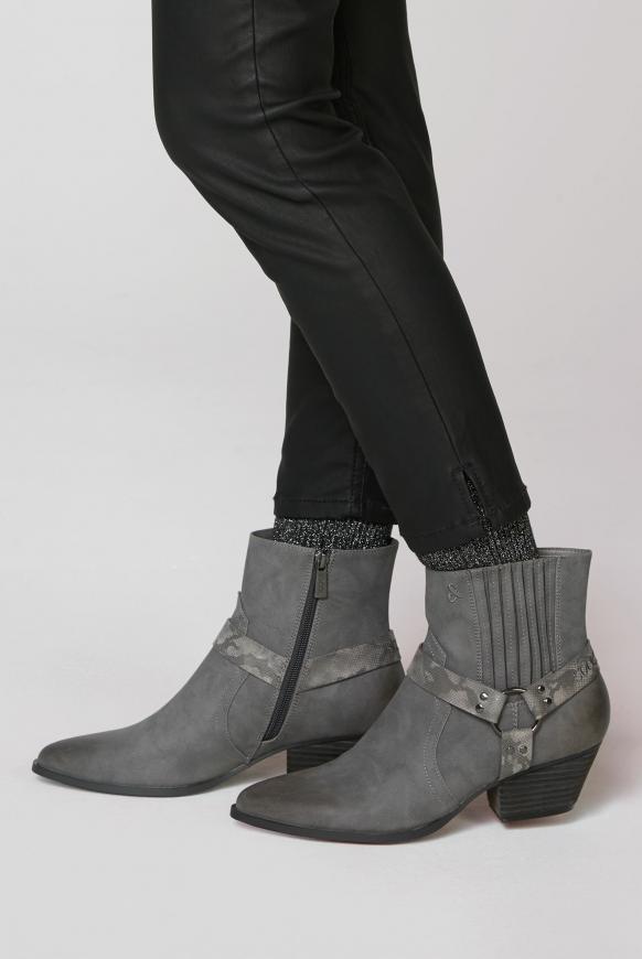 Western-Boots aus Kunstleder mit Ringschnalle