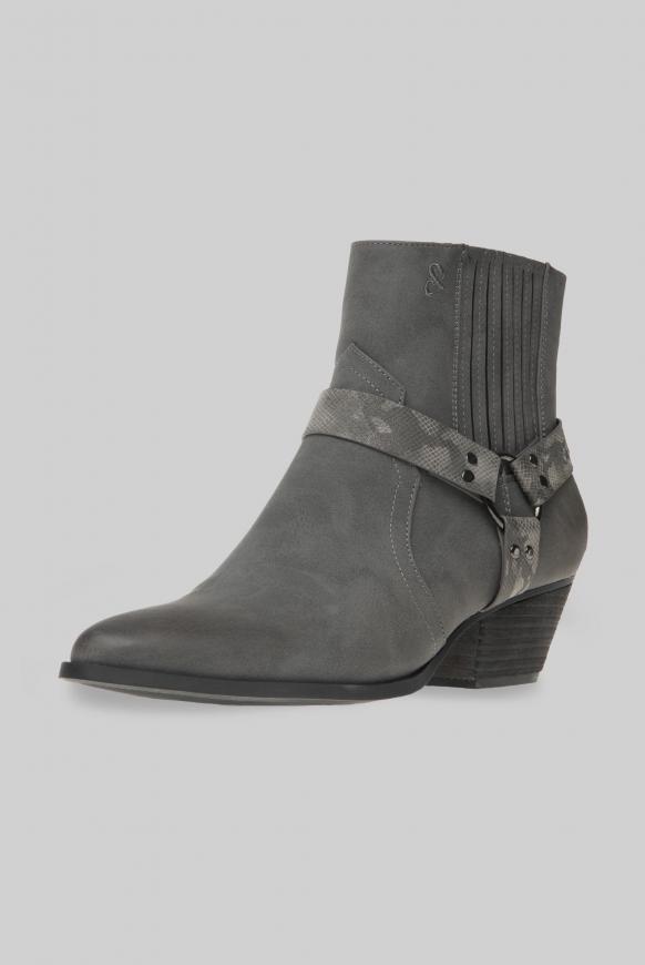 Western-Boots aus Kunstleder mit Ringschnalle