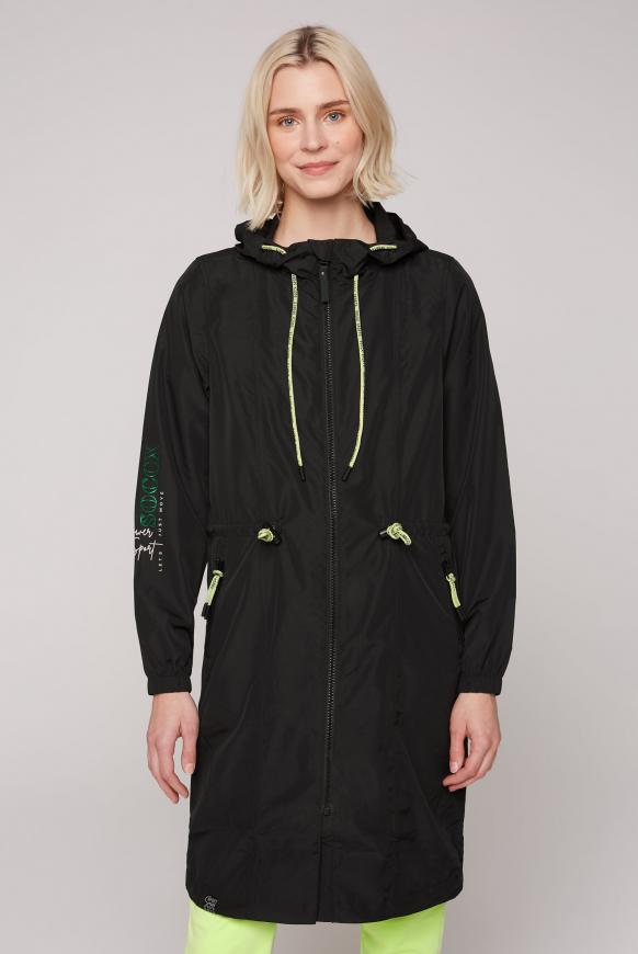 Windbreaker-Parka mit Kapuze black