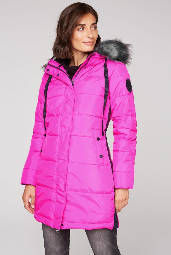 Winter-Parka mit Kapuze und Logo-Tape
