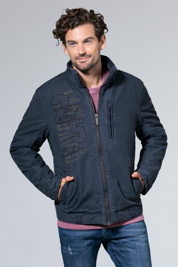Winterjacke aus Baumwolle im Biker-Stil