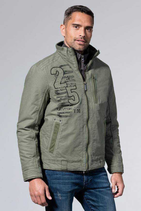 Winterjacke aus Baumwolle im Biker-Stil