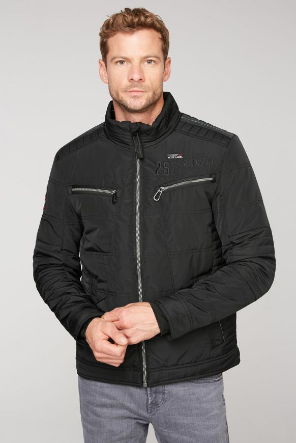 Winterjacke im Biker-Stil mit Stickereien