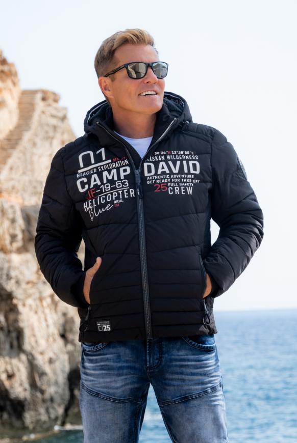 Winterjacke mit Kapuze im Ski-Design
