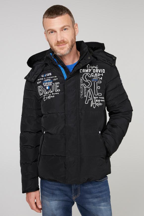 Winterjacke mit Kapuze und Artworks