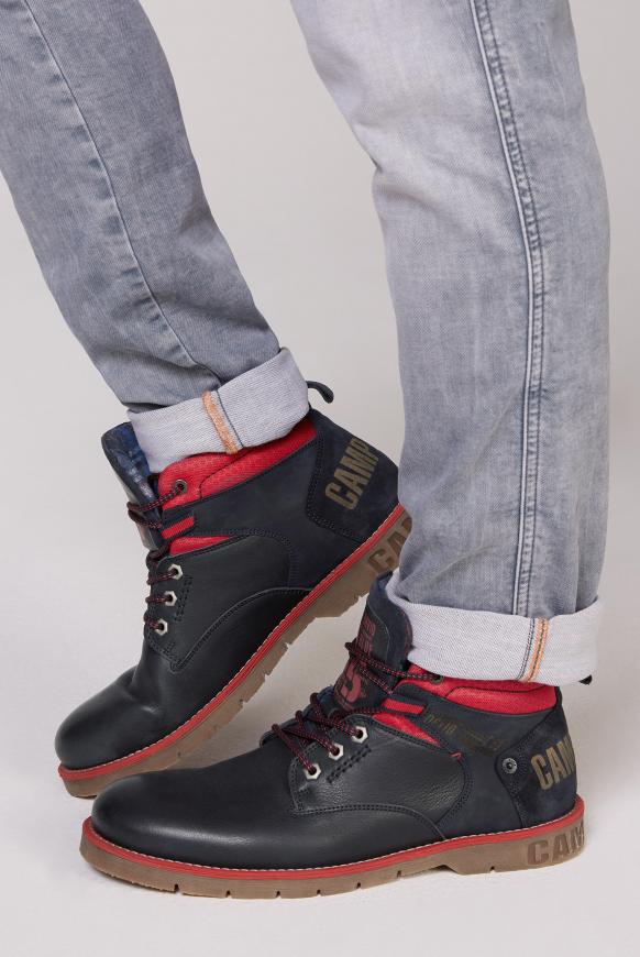 Worker Boots aus Leder mit Logo-Design