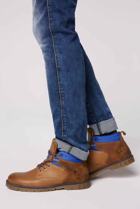 Worker Boots aus Leder mit Logo-Design