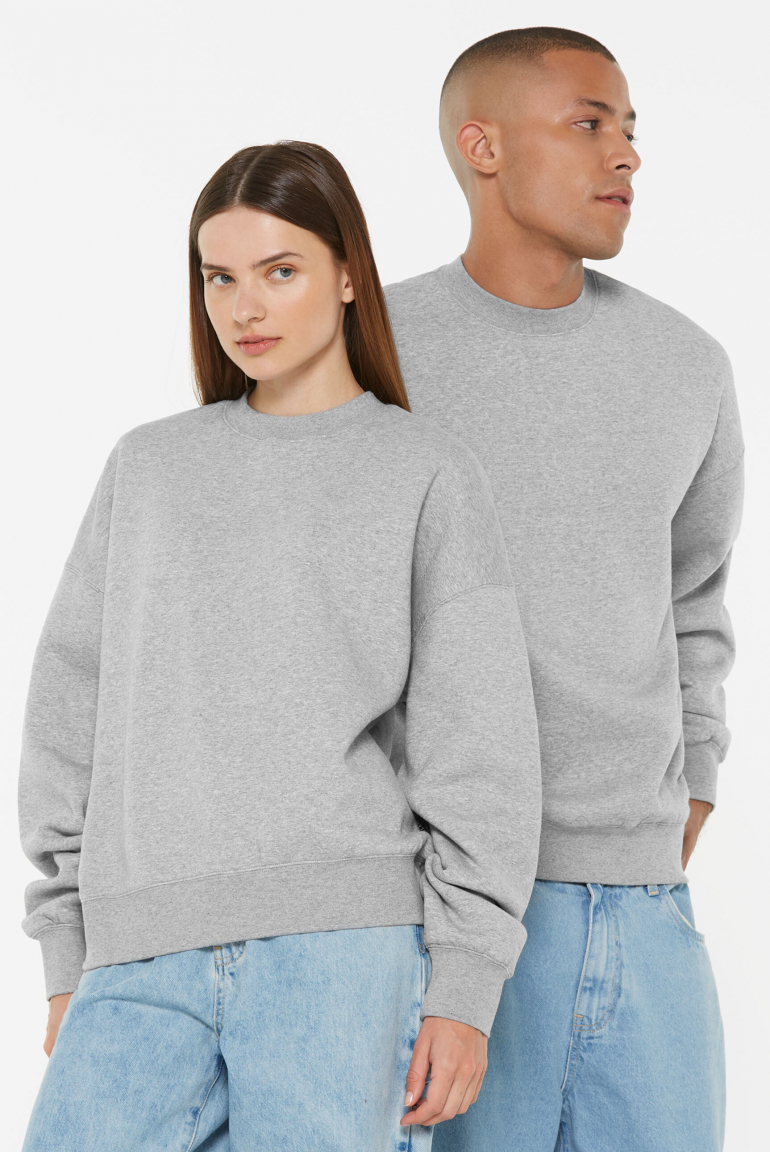 AD-AM Sweatshirt Oversized Unisex grey melange