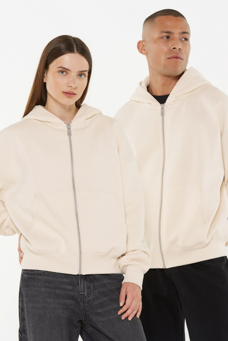 BRU-NO Hoodie Jacket Oversized Unisex ecru