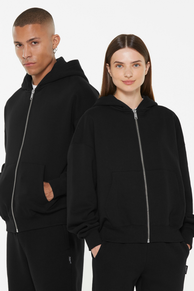 BRU-NO Hoodie Jacket Oversized Unisex black