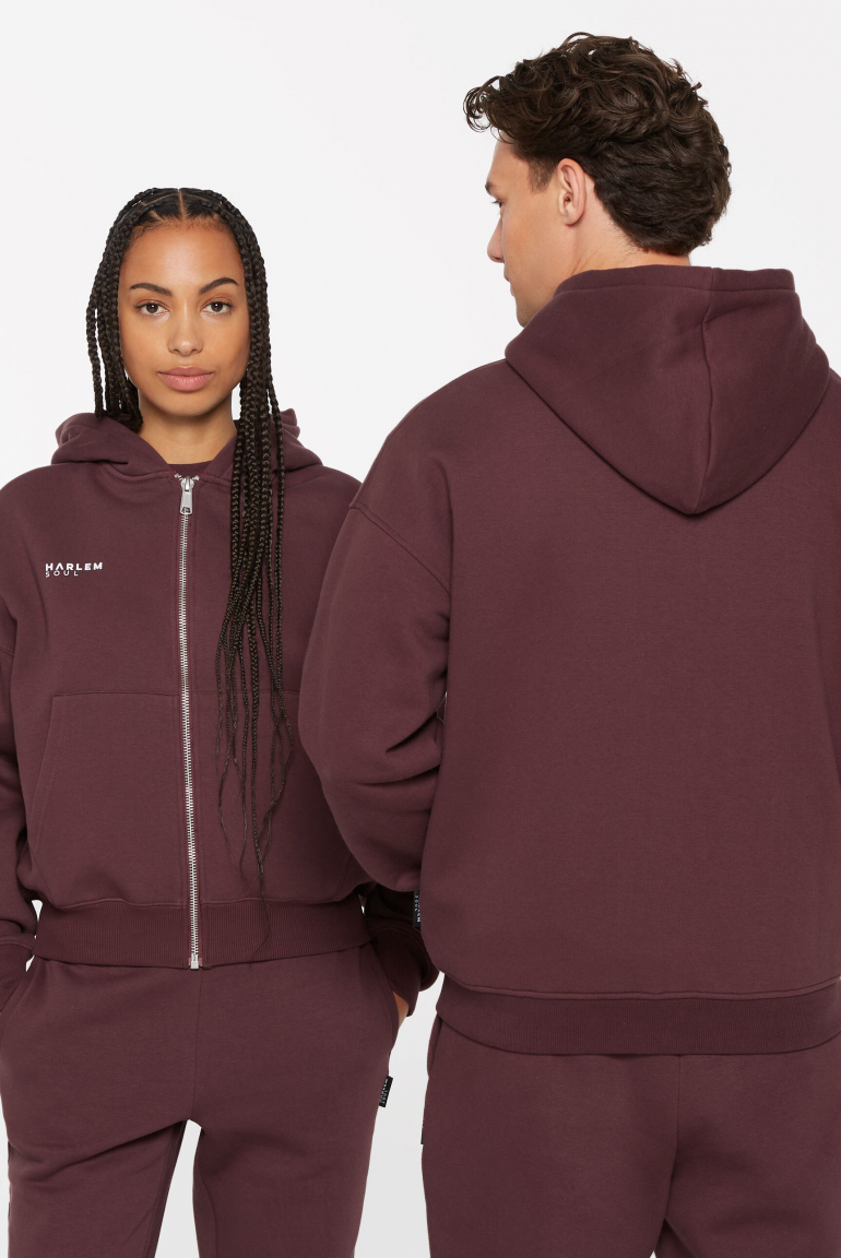 BRU-NO Hoodie Jacket Unisex cranberry juice