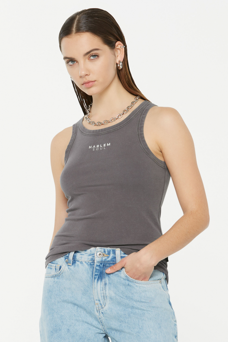 CAN-DICE Rib Top mit Logo asphalt