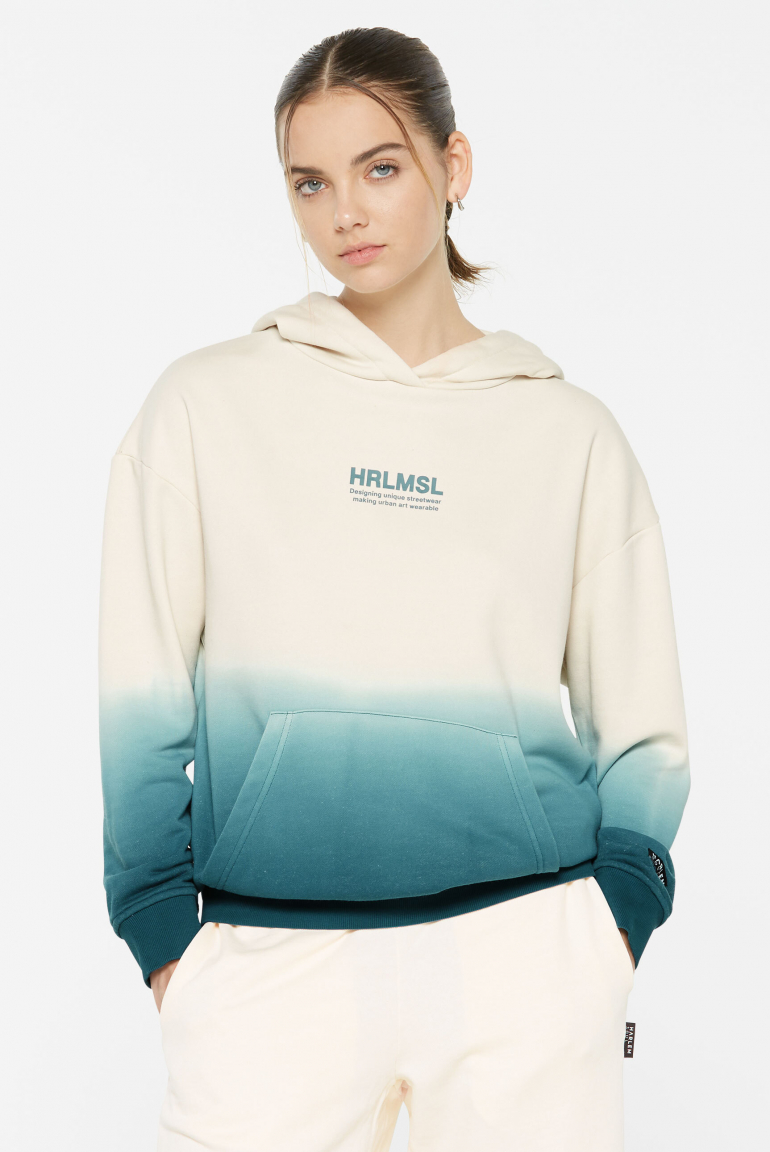 CAN-NES Hoodie Dip Dyed fog blue