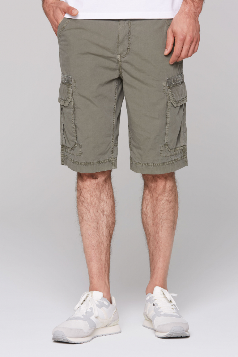 Cargo Shorts mit Logo-Tapes medium khaki