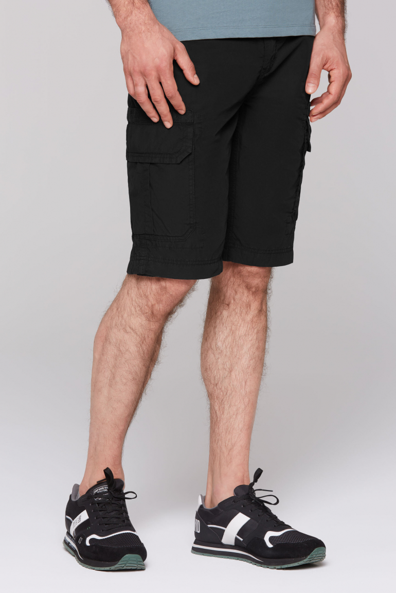 Cargo Shorts mit Logo-Tapes black