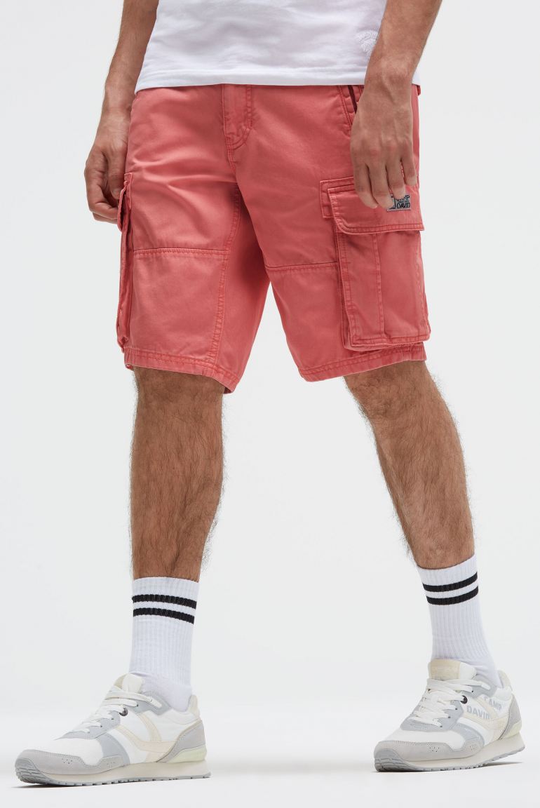 Cargo Shorts mit Wasch-Effekten wild salmon