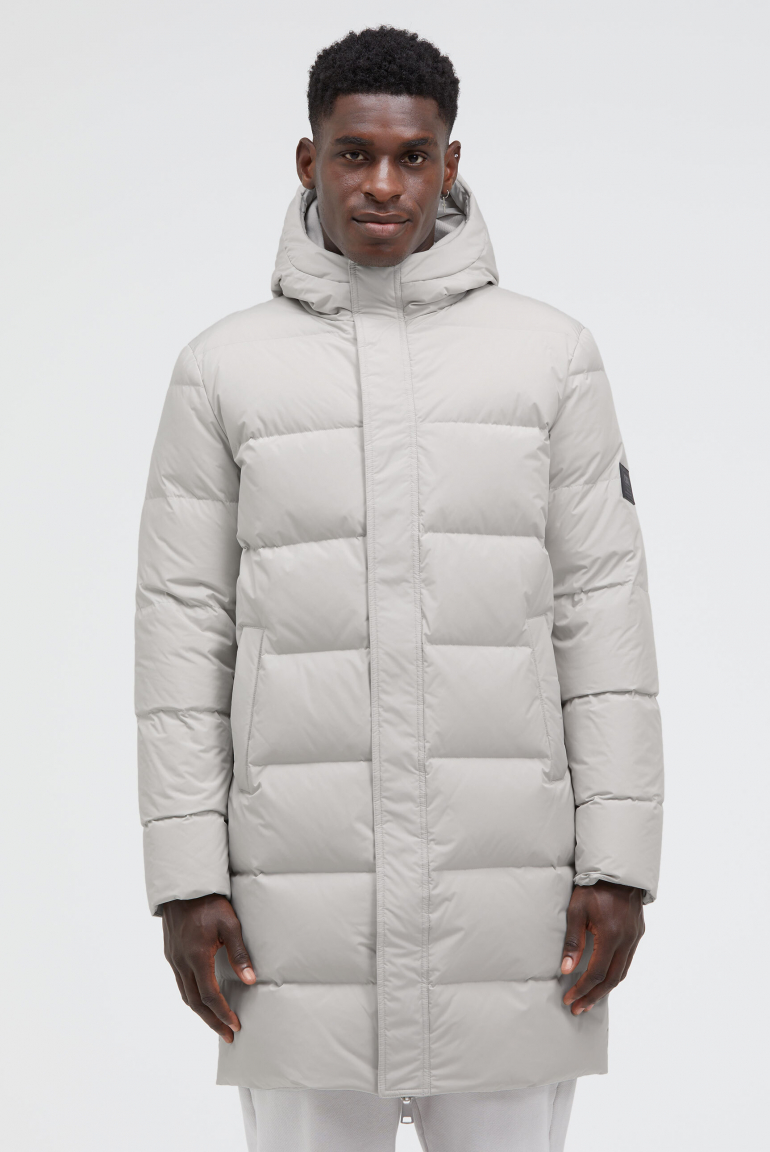 Daunen-Parka mit Kapuze stone