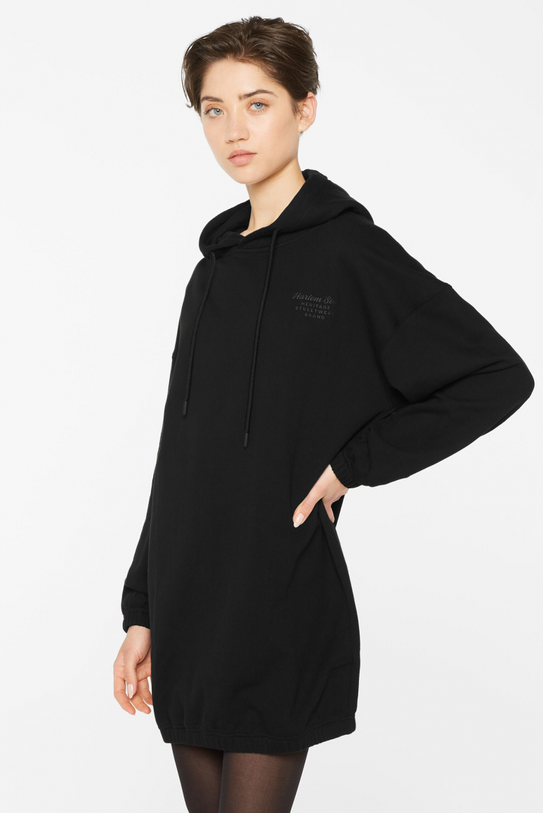 DE-MI Sweatdress mit Kapuze black