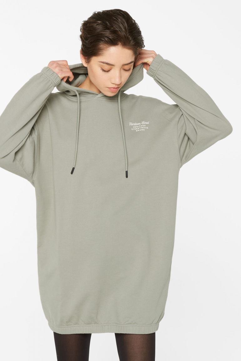 DE-MI Sweatdress mit Kapuze sage