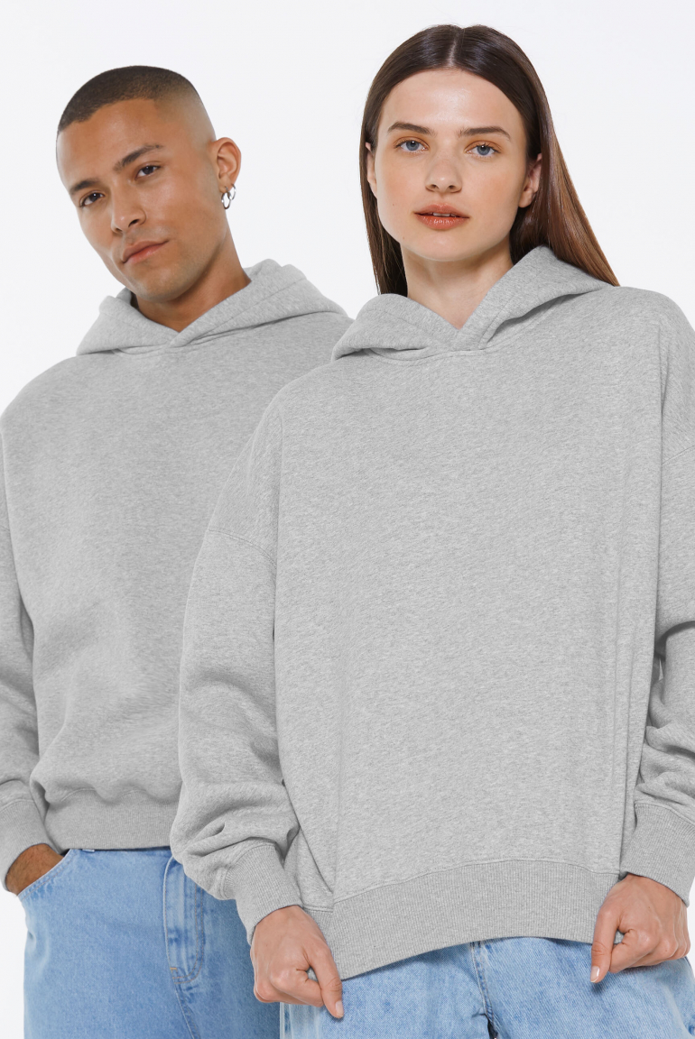 ELY-AS Hoodie Oversized Unisex grey melange