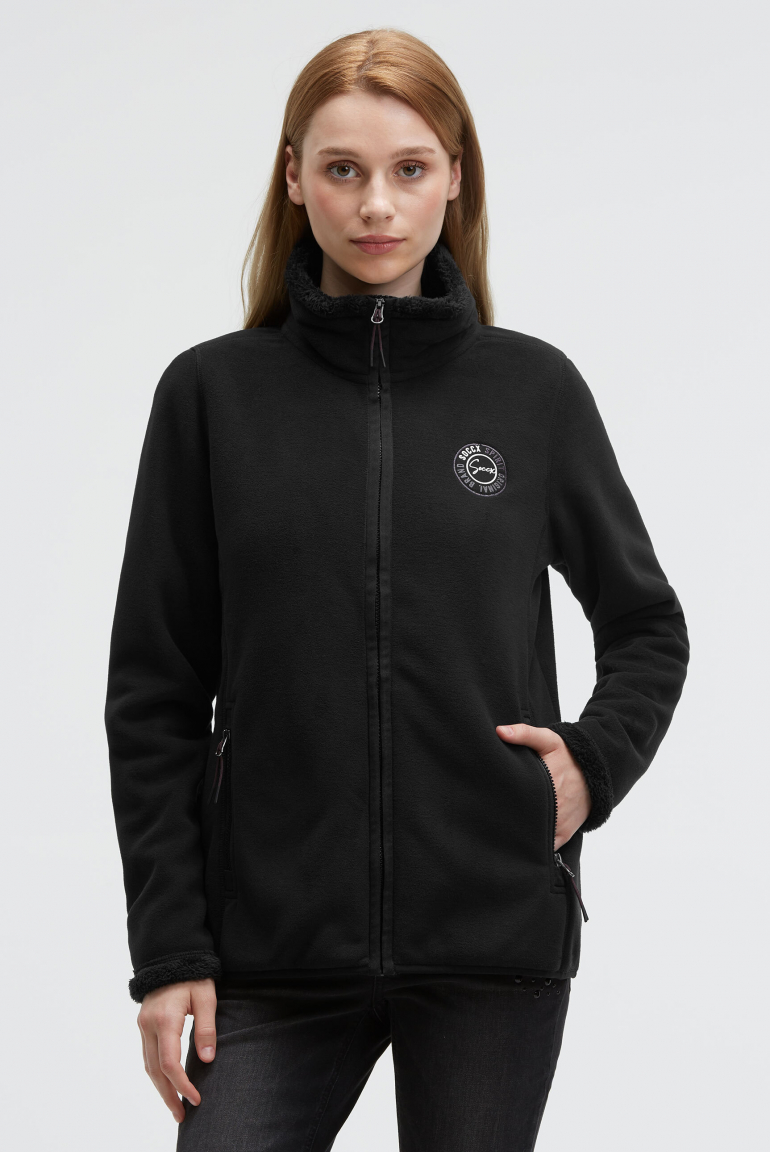Fleecejacke im Sherpa-Look black