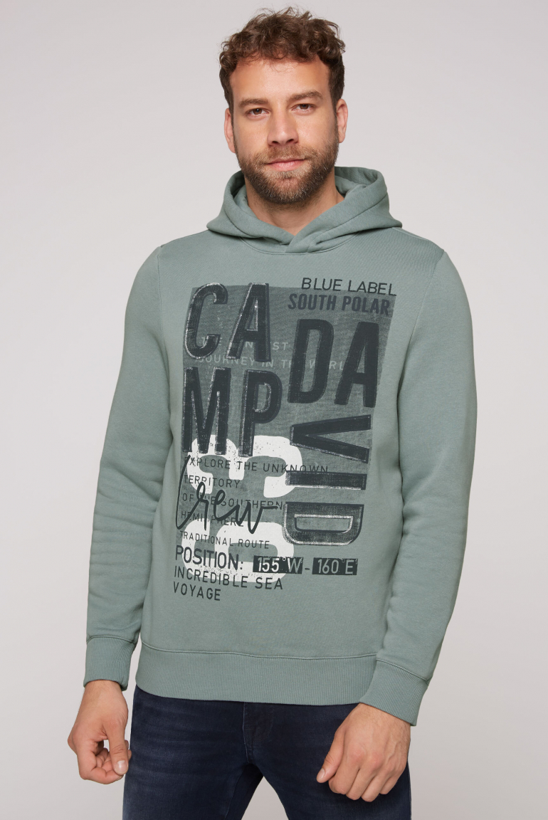 Hoodie mit Logo Artwork dusty sage