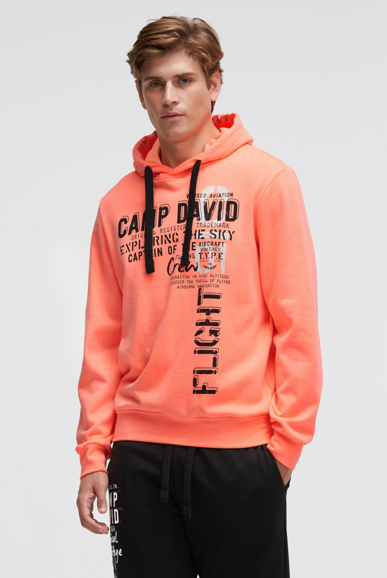Hoodie mit Logo Artwork speed orange neon