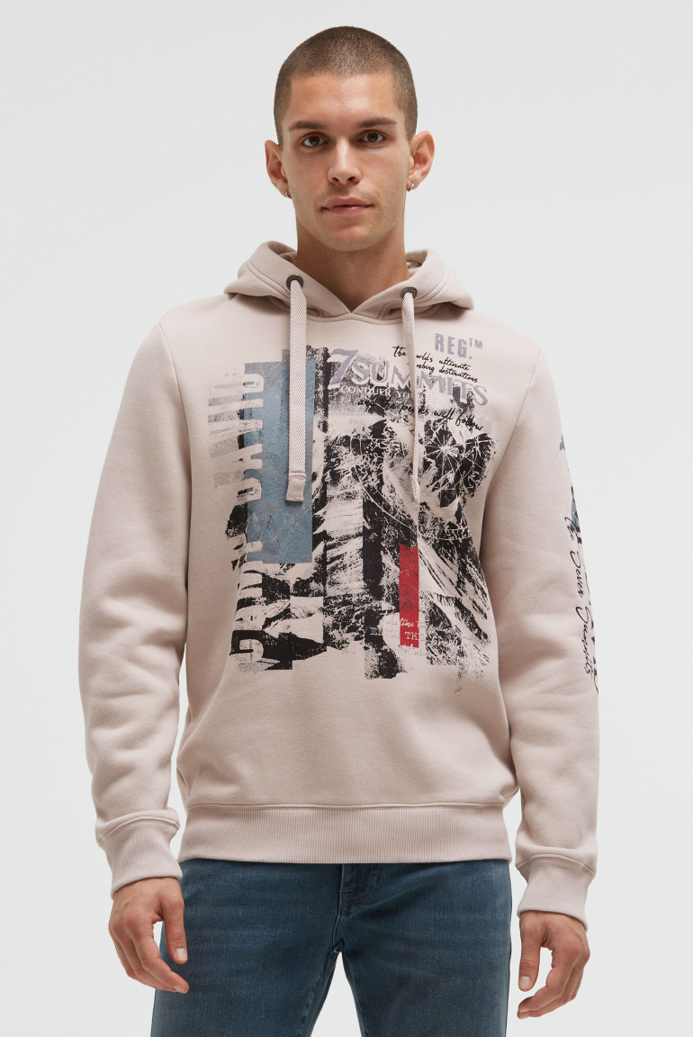 Hoodie mit Photoprint silvery