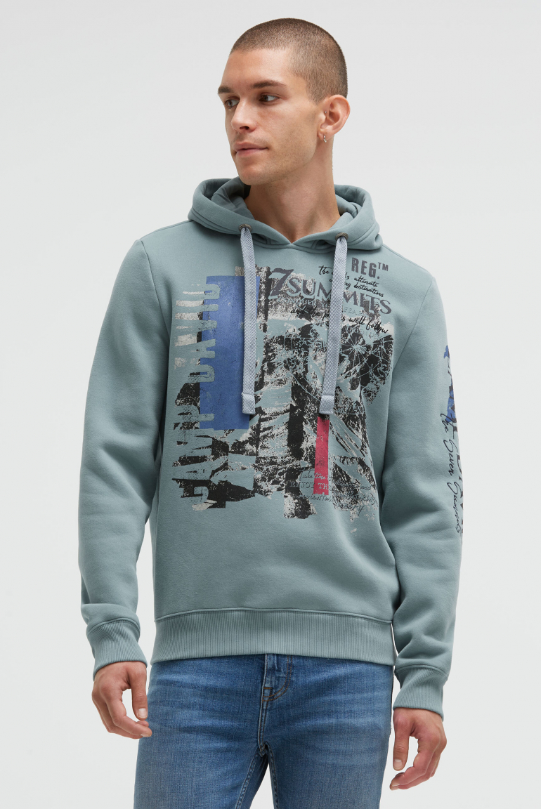 Hoodie mit Photoprint blue smoke