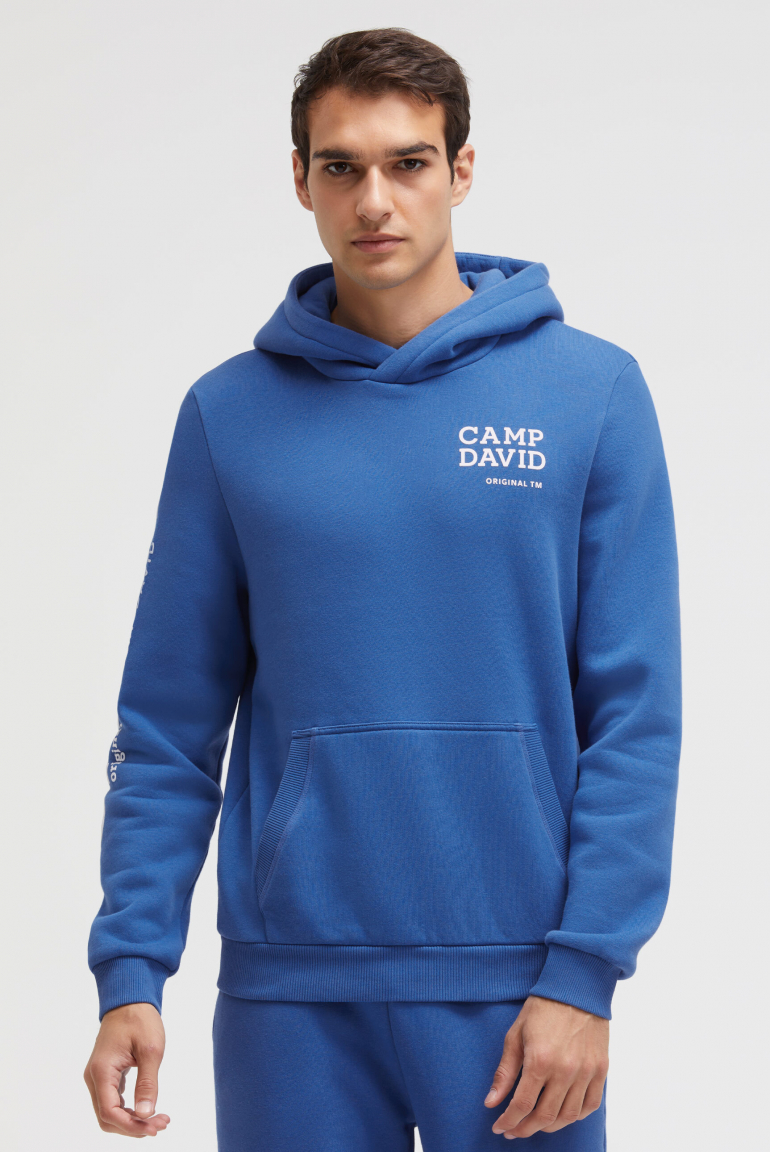 Hoodie mit Rubber Prints true blue