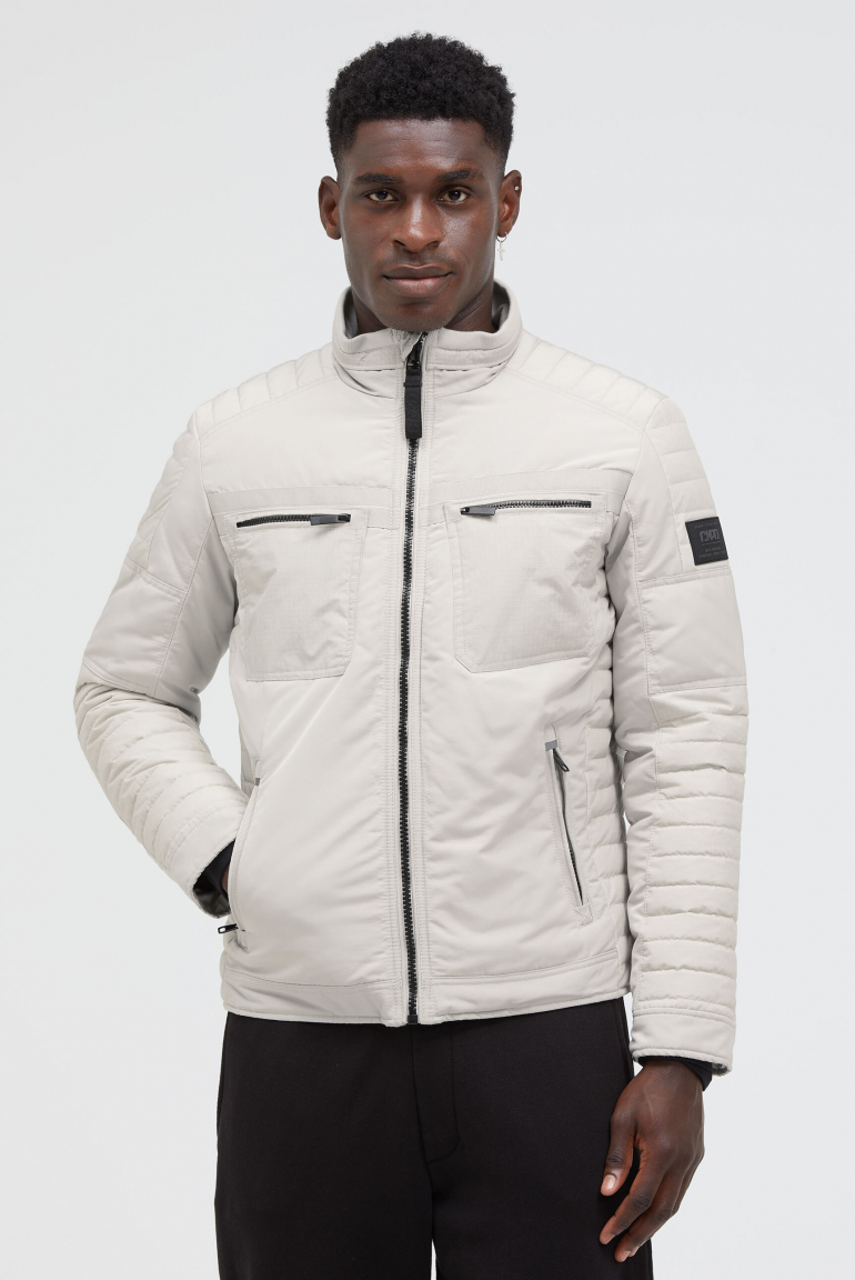 Jacke im Biker-Stil stone