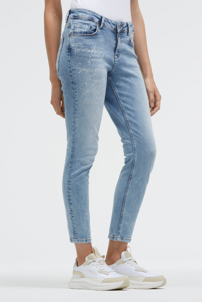Jeans MI:RA Slim Fit paradise blue print
