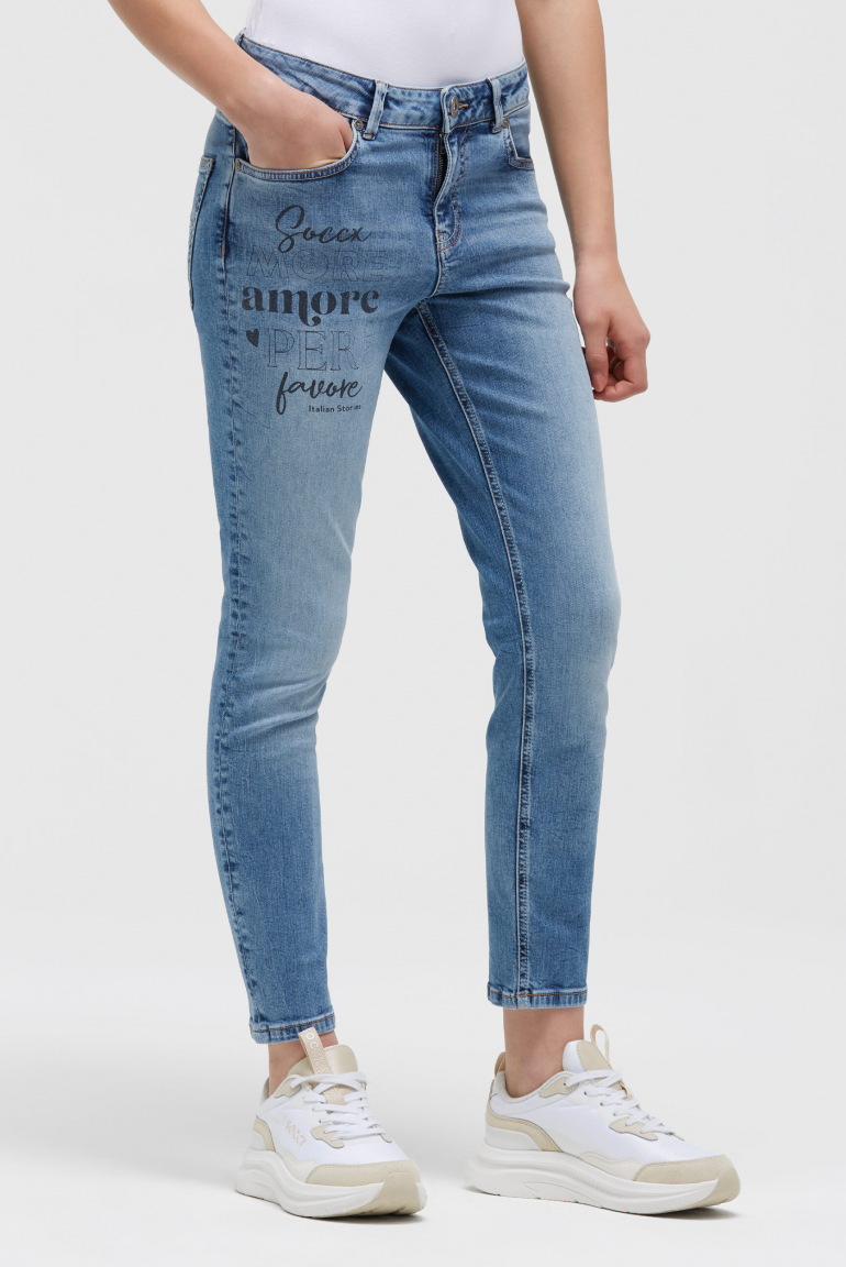 Jeans MI:RA Slim Fit porto blue print