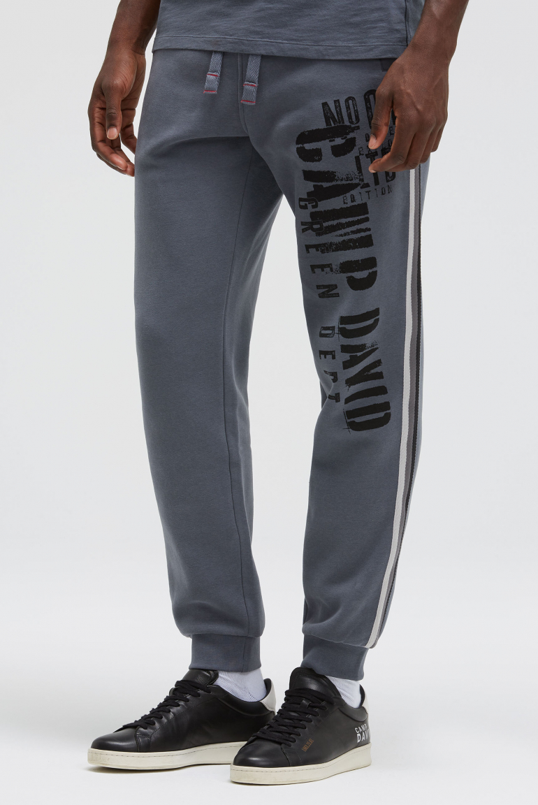 Jogginghose mit Seitentapes und Logo Prints blue shades