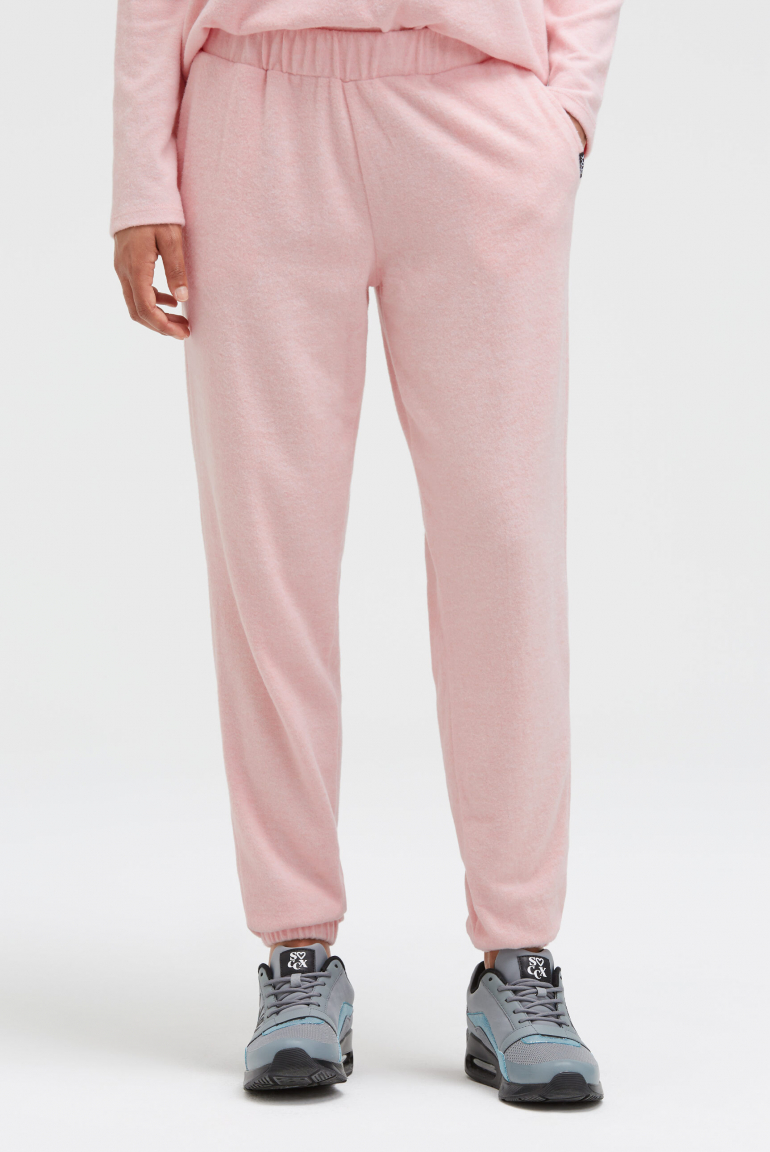 Jogpants aus Flauschstrick pearl rose mel.