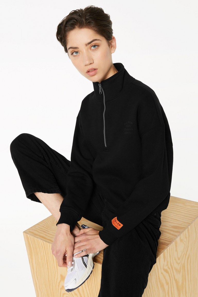 KAY-LA Troyer-Sweatshirt mit Back-Print black