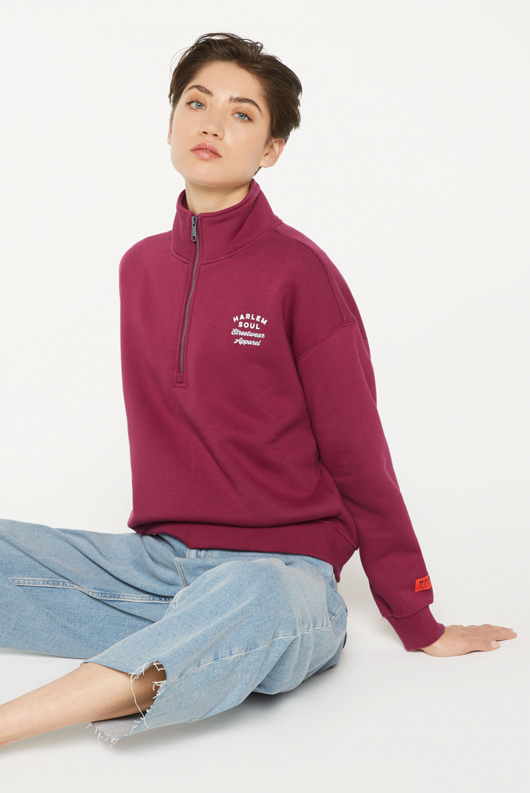 KAY-LA Troyer-Sweatshirt mit Back-Print grape