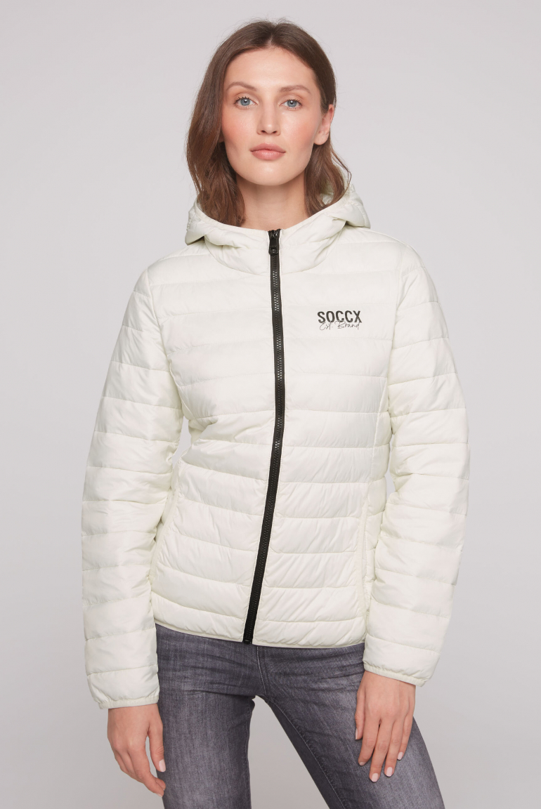 Leichte Steppjacke mit Kapuze kitt