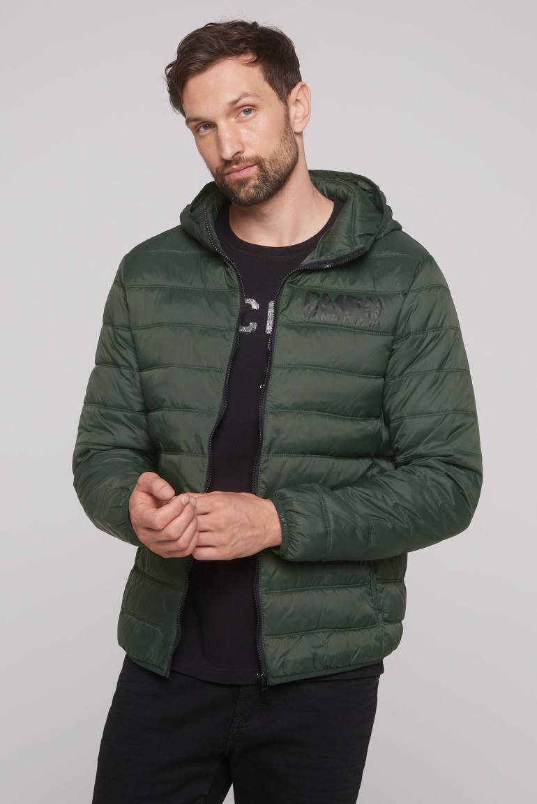 Leichte Steppjacke mit Kapuze khale green