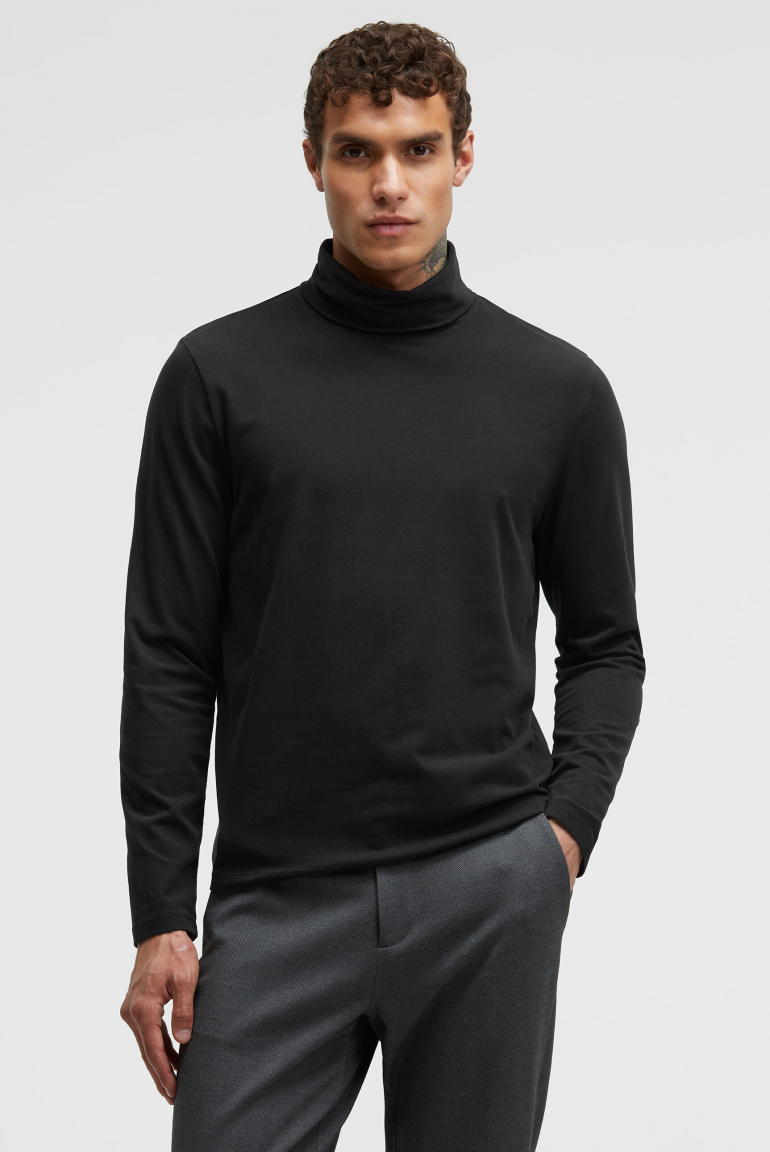 Longsleeve mit Rollkragen black