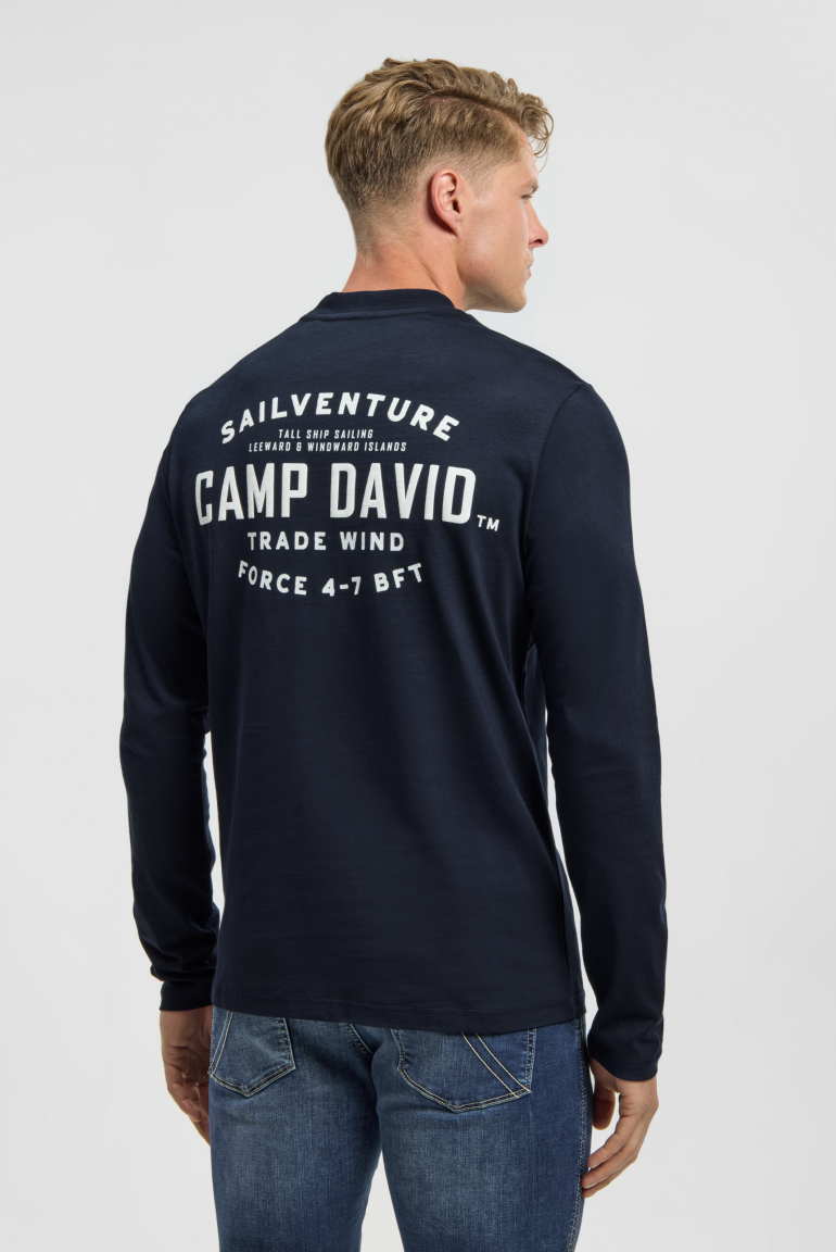 Longsleeve mit Rücken-Artwork blue navy
