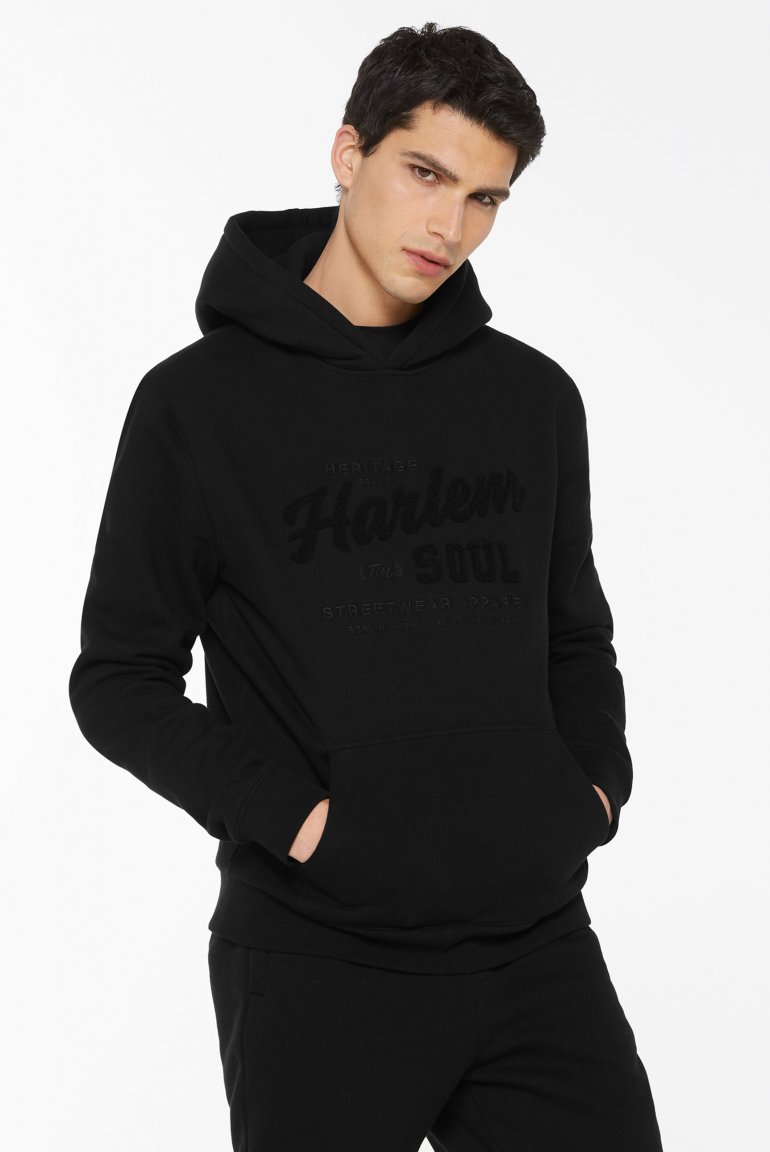 MON-TEL Hoodie mit Frottee-Logo black