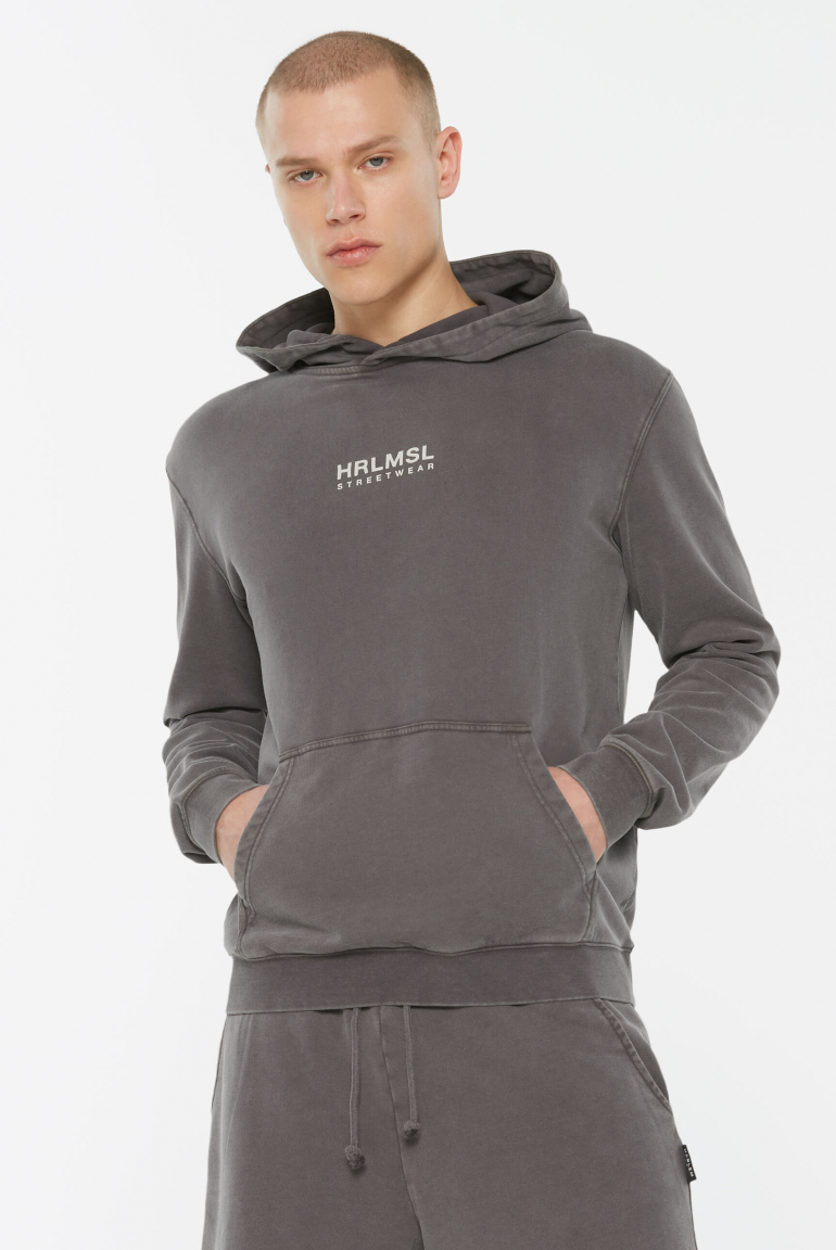 MON-TEL Hoodie printed asphalt