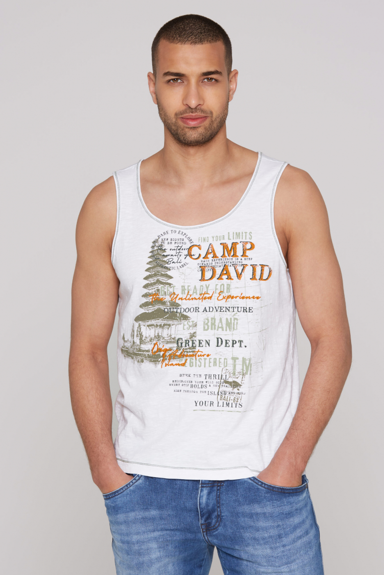 Muskelshirt mit Photoprint opticwhite