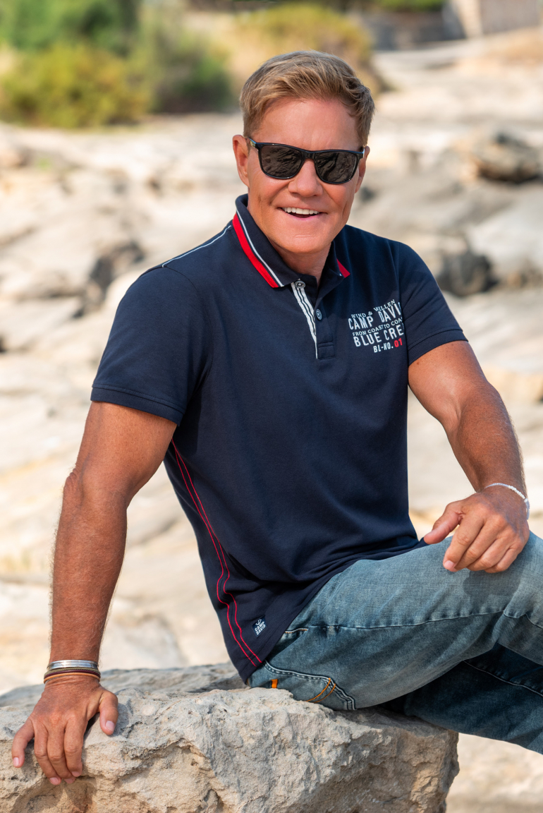 Pikee-Polo mit Logo-Stickerei blue navy