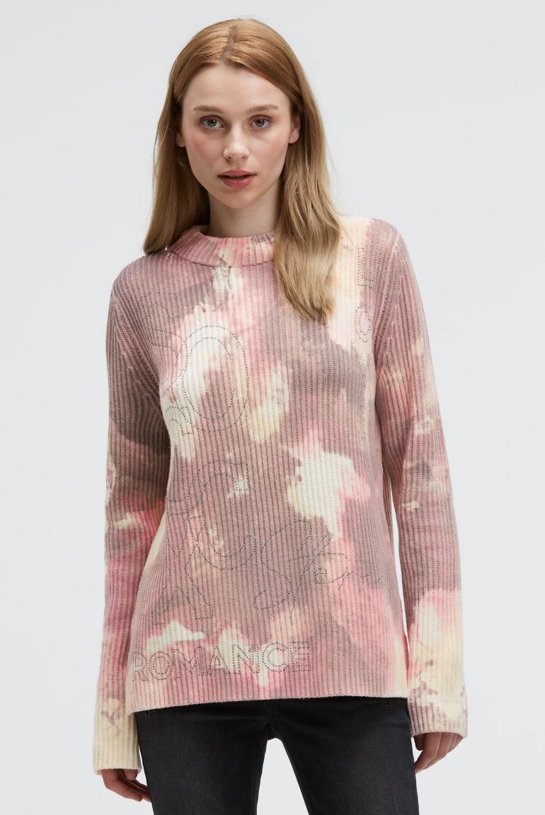 Pullover mit All Over Print lovely red