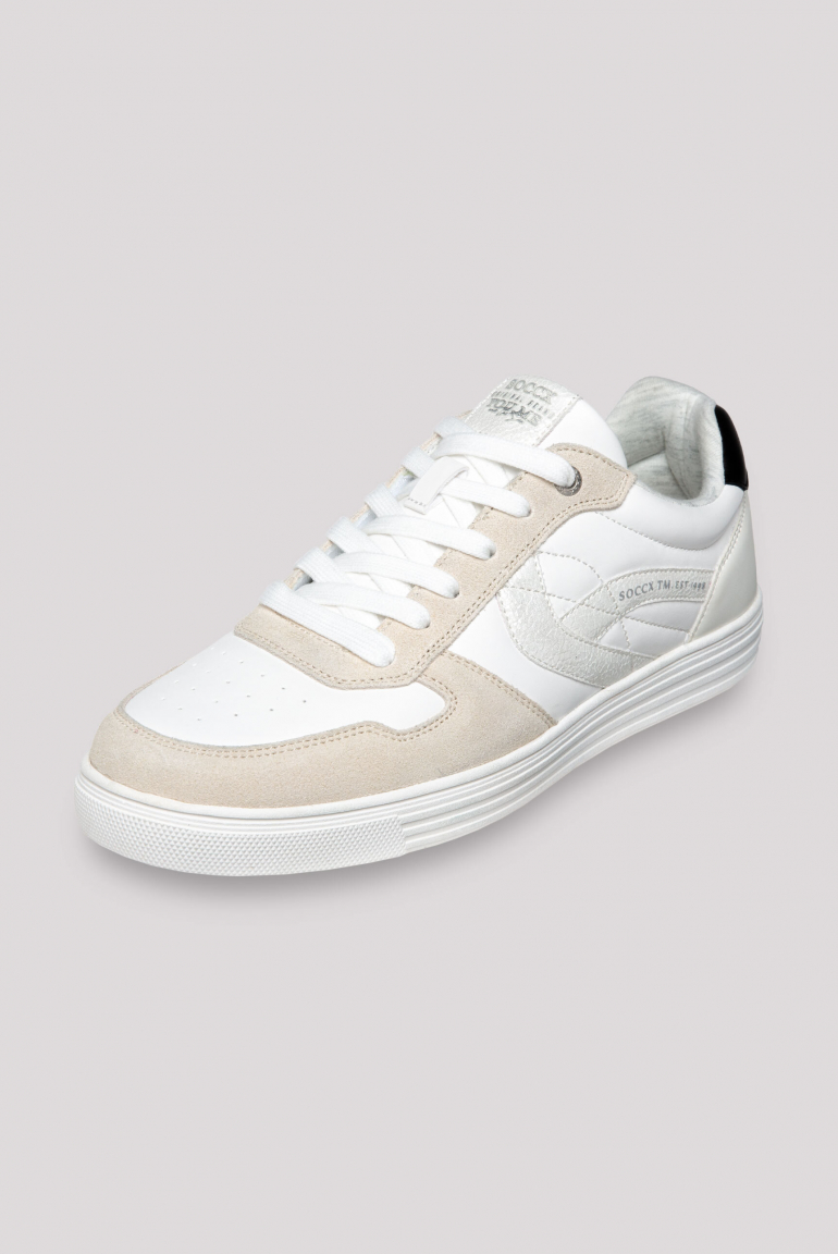 Retro Sneaker mit Artwork an der Seite white