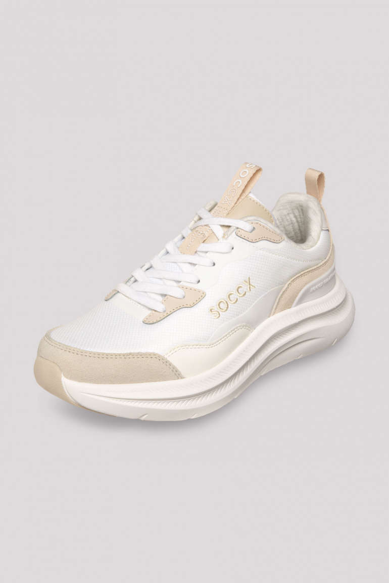 Sneaker Low mit Sandwich-Mesh-Struktur milky beige