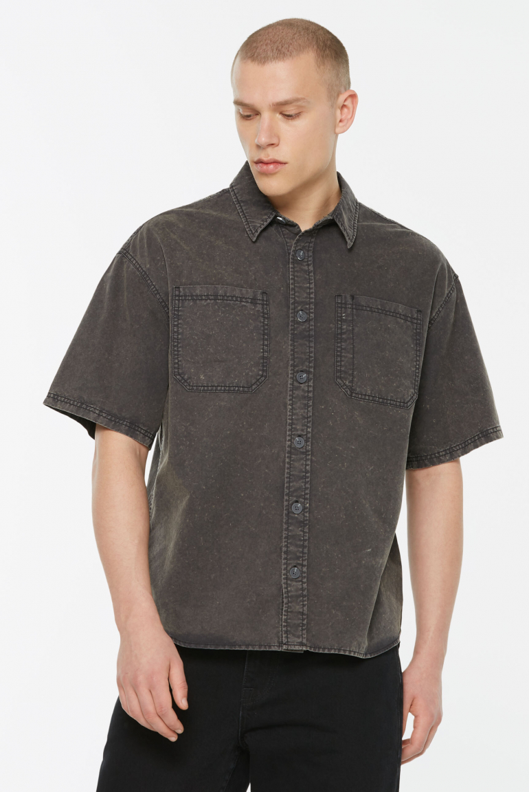 SO-NNY Kurzarmhemd asphalt